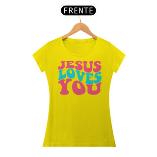 Nome do produtoCamiseta Baby Look Classic Algodão - Jesus Loves You