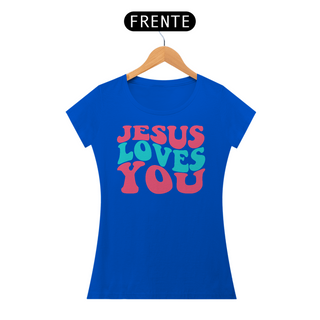 Nome do produtoCamiseta Baby Look Quality Algodão - Jesus Loves You