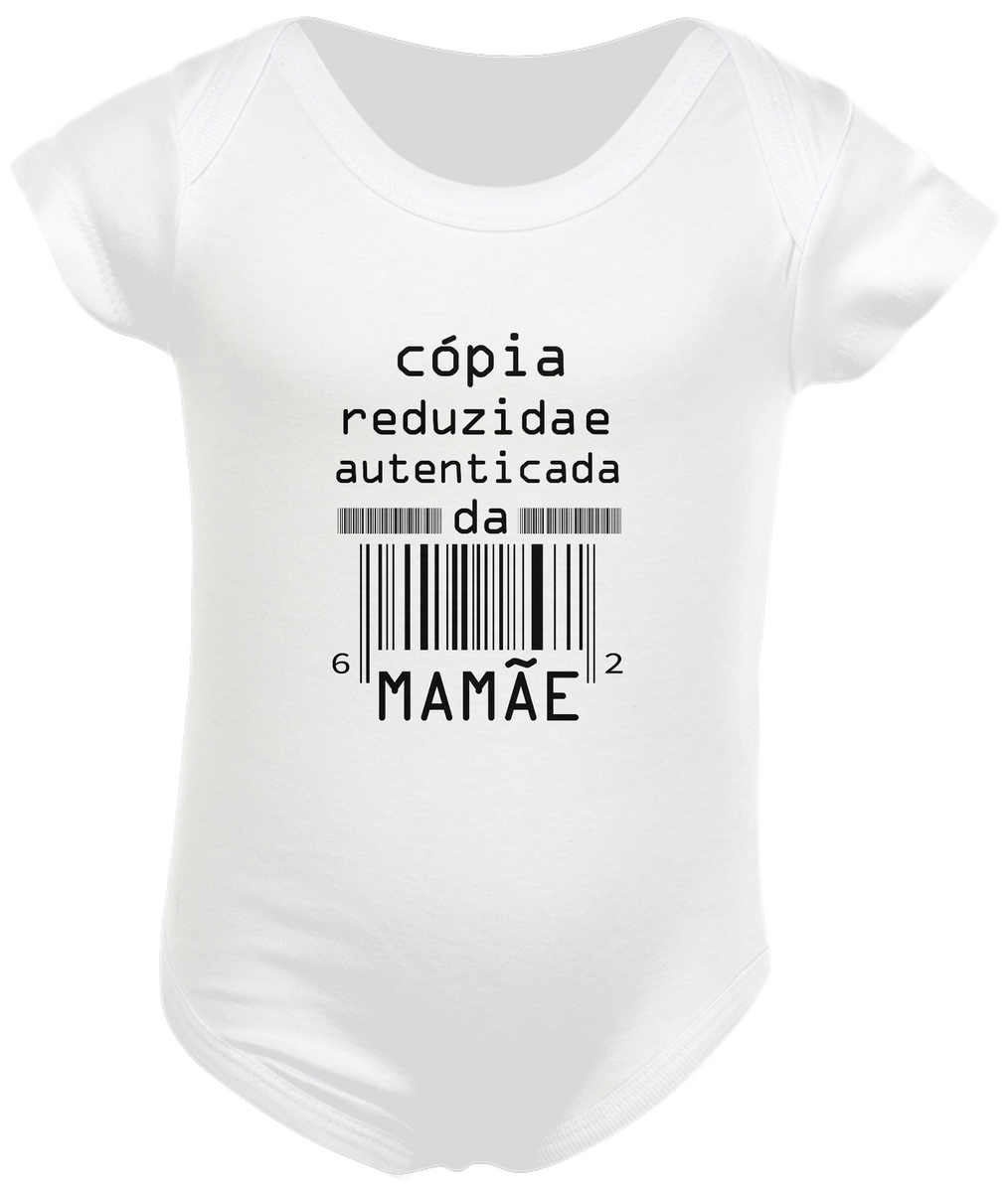 Nome do produto: Body Bebê 100% Algodão - Cópia Reduzida e Autenticada da Mamãe