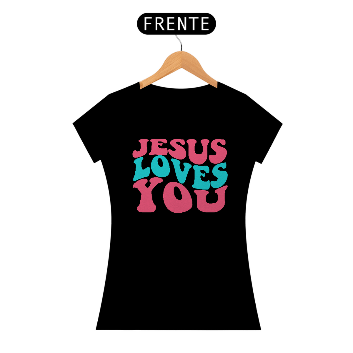 Nome do produto: Camiseta Baby Look Prime - Jesus Loves You - 