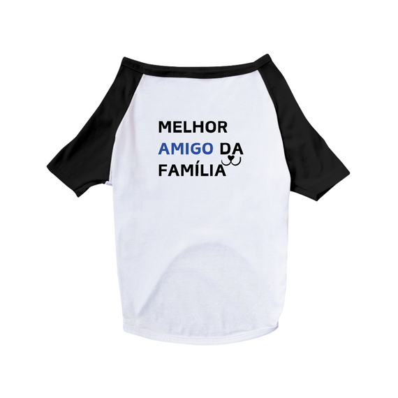 Camisa Pet Dog - Melhor Amigo da Família - 100% Algodão - Estampa nas Costas