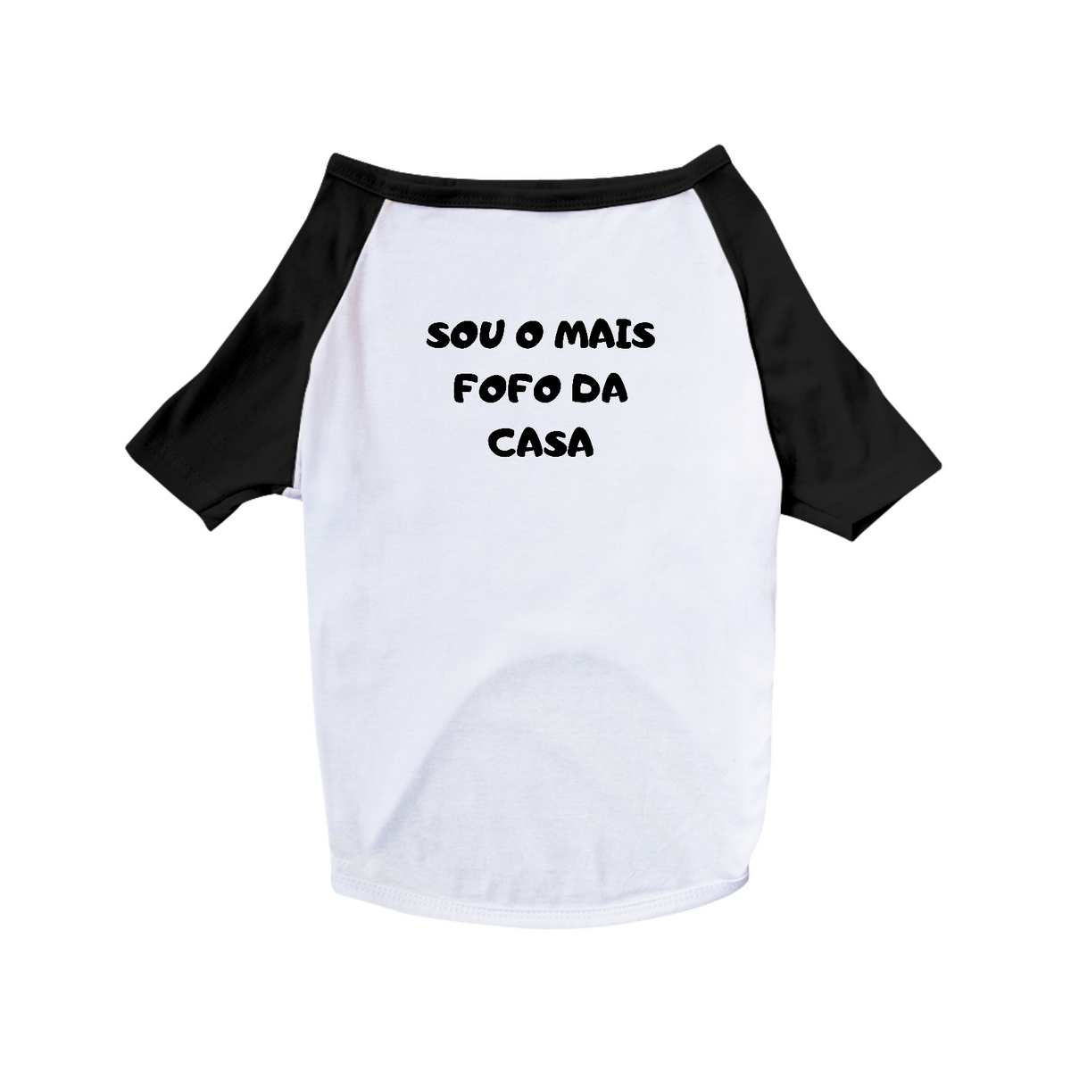 Nome do produto: Camisa Pet Dog Sou o Mais Fofo da Casa - 100% Algodão - Estampa nas Costas