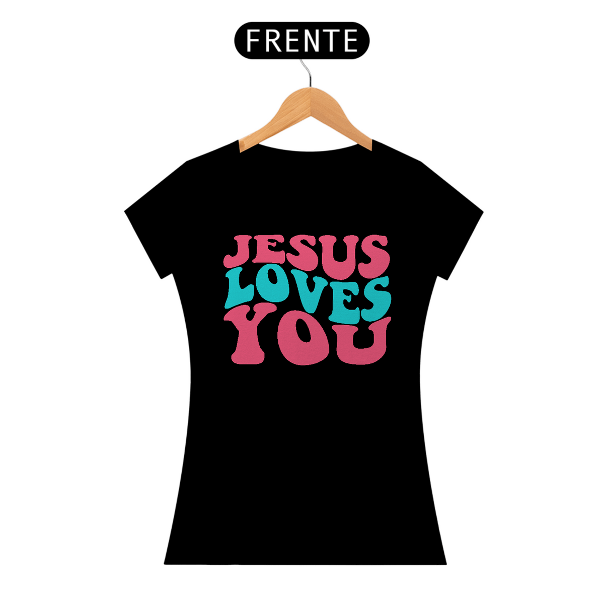 Nome do produto: Camiseta Baby Look Classic Algodão - Jesus Loves You