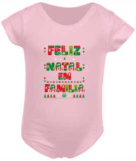 Nome do produtoBody Bebê 100% Algodão - Feliz Natal em Família 