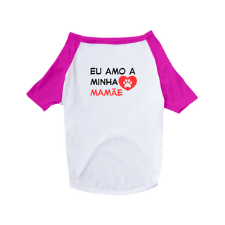 Camisa Pet Dog - Eu Amo a Minha Família -  100% Algodão - Estampa nas Costas