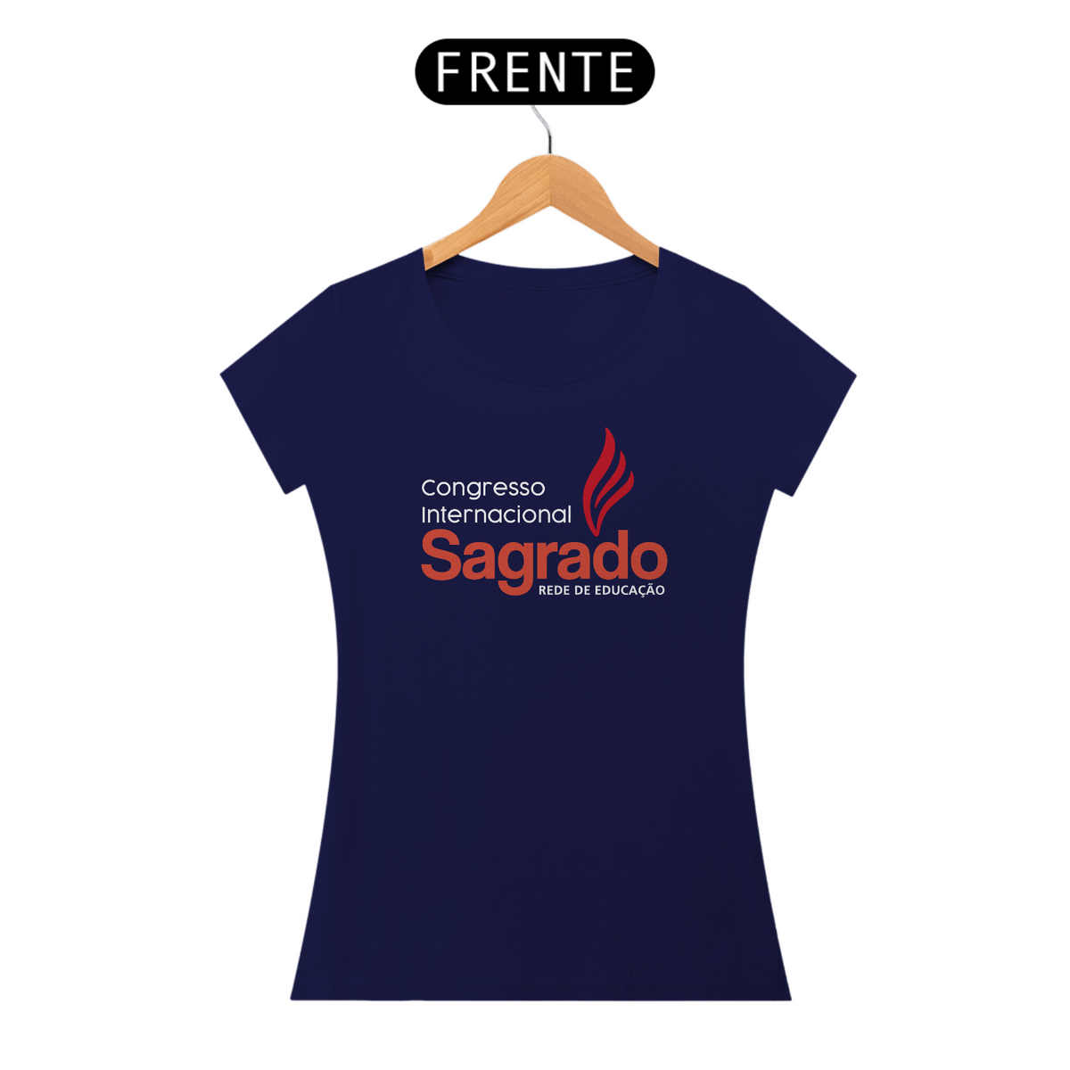 Nome do produto: CAMISETA FEMININA SAGRADO AZUL