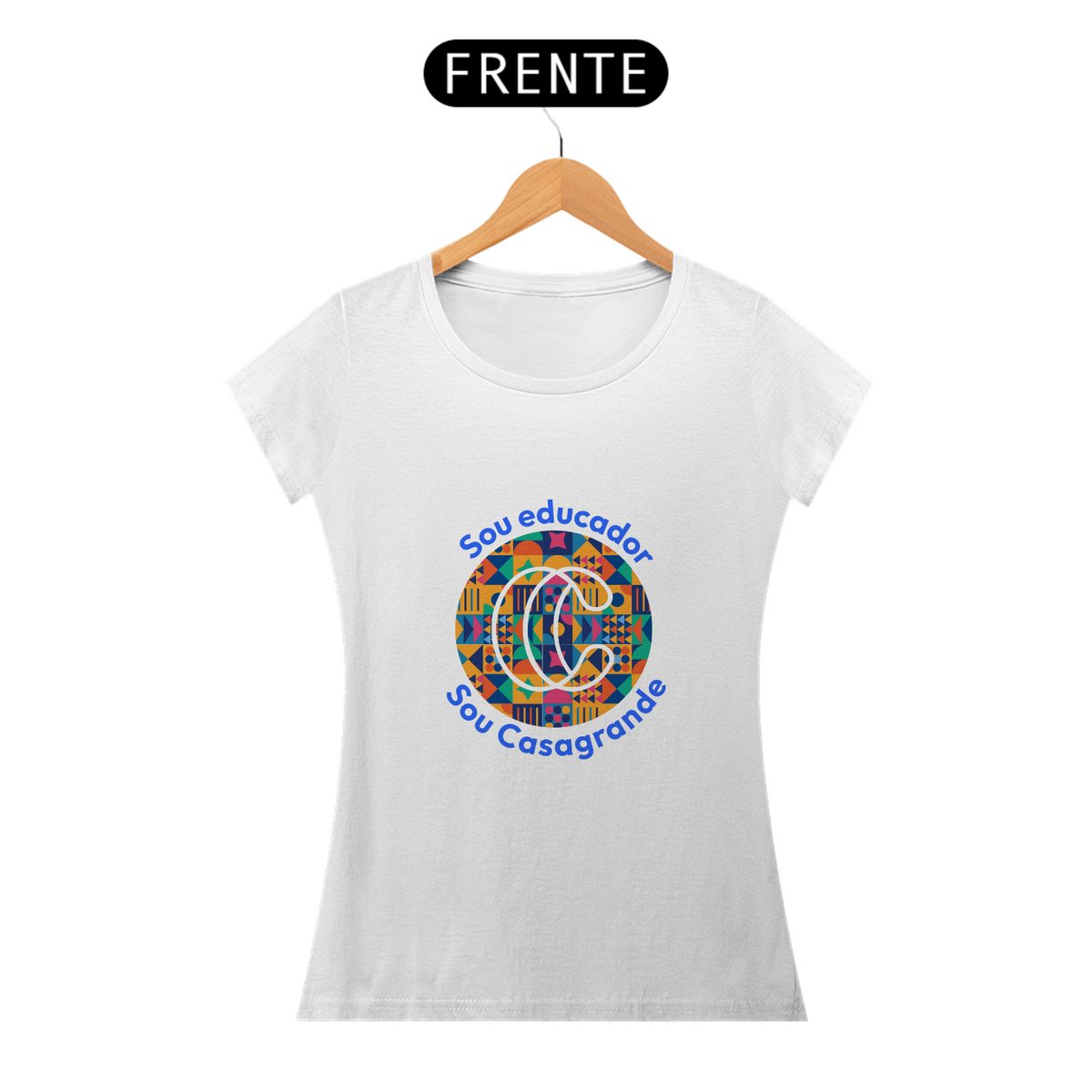 Nome do produto: CAMISETA FEMININA SOU EDUCADOR