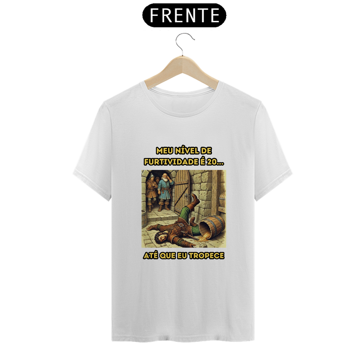 Nome do produto: T-Shirt Classic RPG cômica