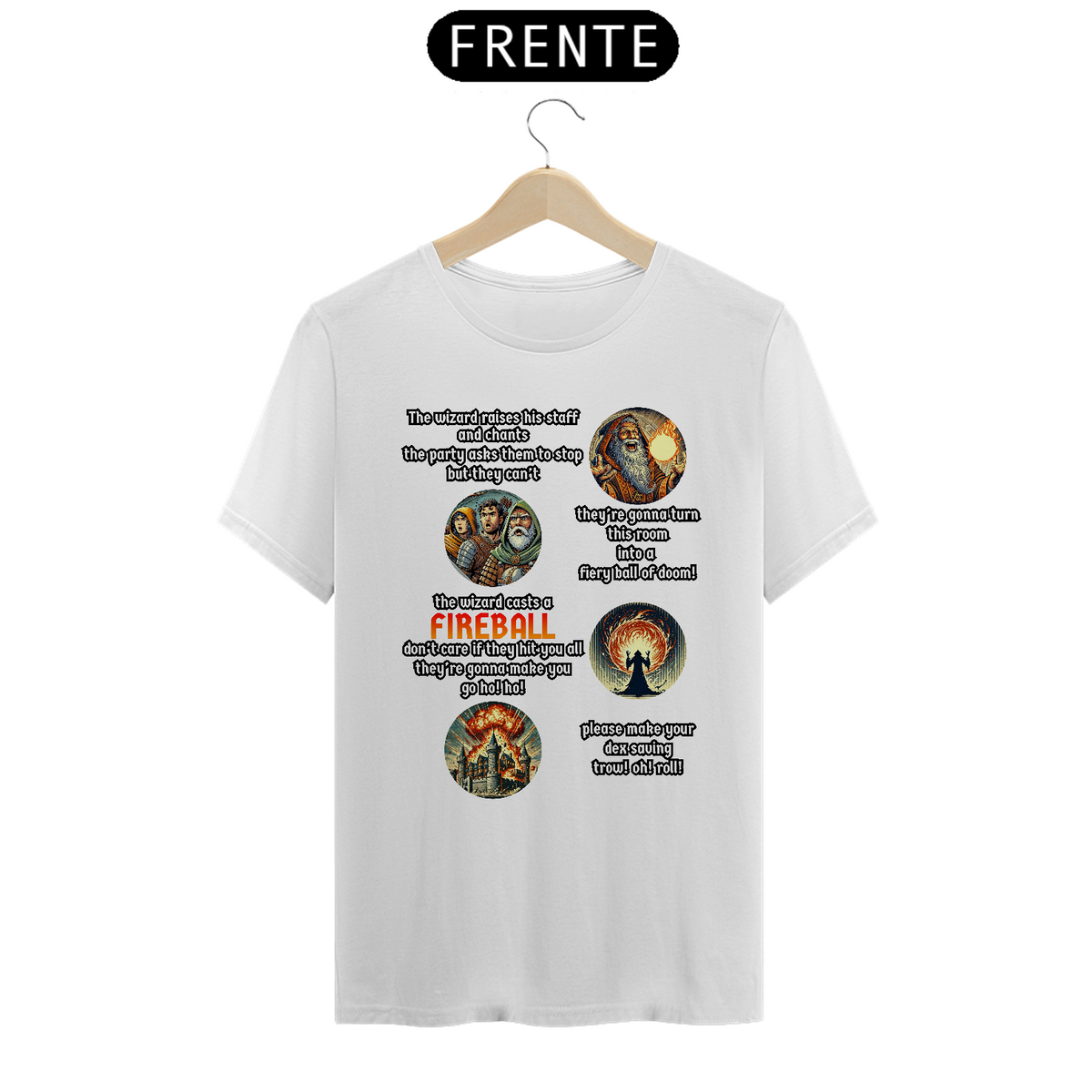 Nome do produto: T-Shirt Classic RPG cômica