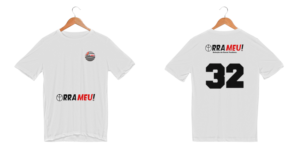 Nome do produto: ORRA MEU SELEÇÃO DO ROCK - Camiseta Sport Dry UV - BRANCA