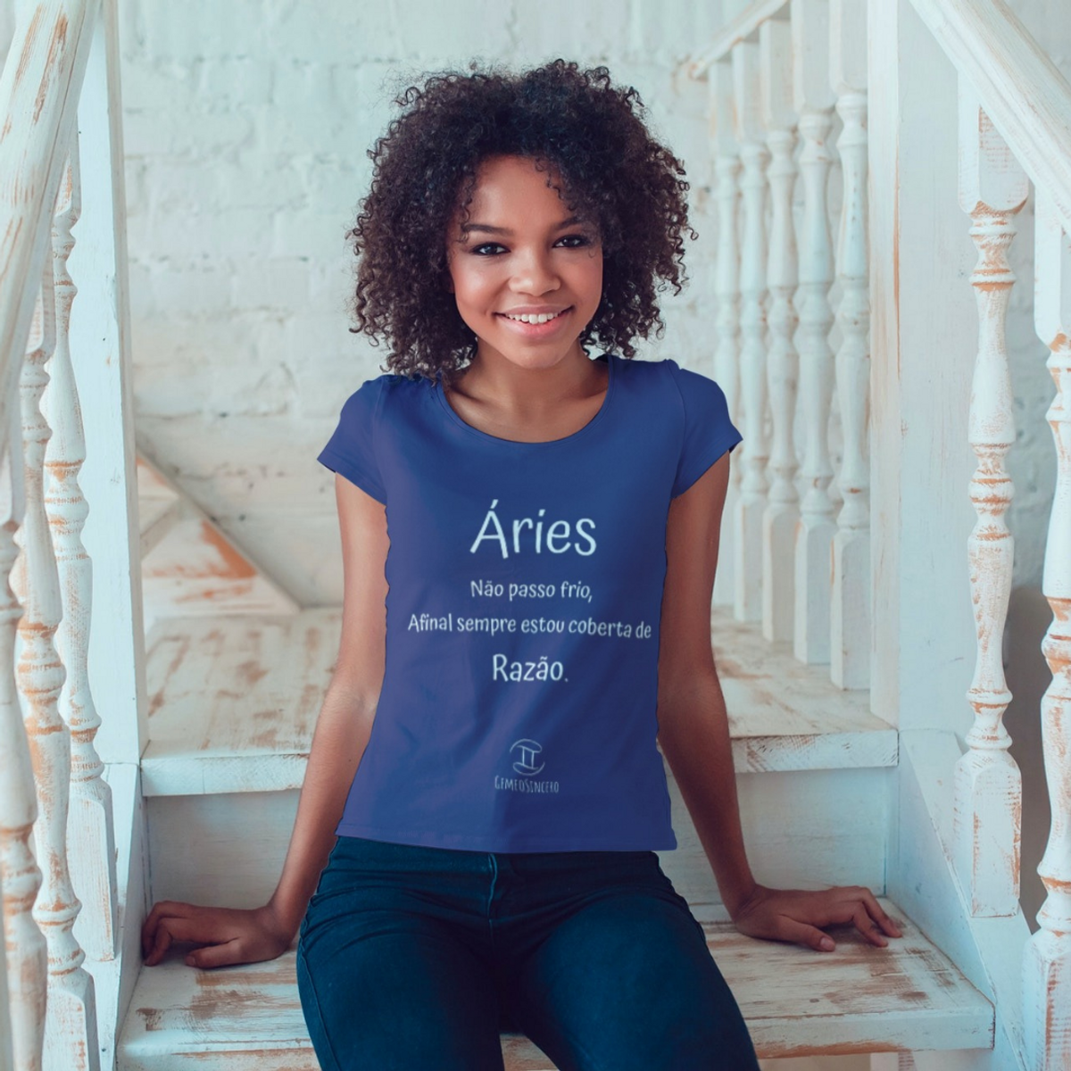 Nome do produto: T-shirt Feminina Básica Cores I - Áries - Coleção Diversas