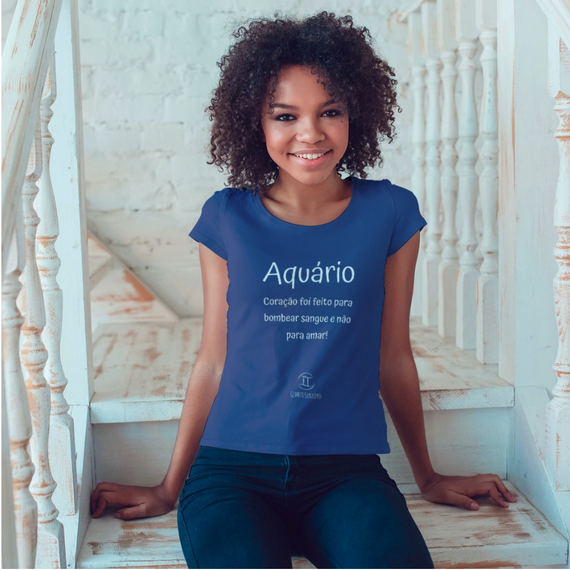 T-shirt Feminina Básica Cores I - Aquário - Coleção Diversas