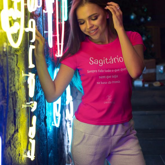 T-shirt Feminina Básica Cores I - Sagitário - Coleção Diversas