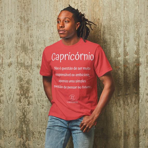 T-Shirt Masculina Básica Cores I - Capricórnio - Coleção Diversas