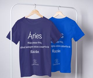 Nome do produtoT-shirt Feminina Básica Cores I - Áries - Coleção Diversas