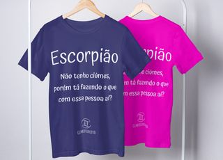 Nome do produtoT-Shirt Masculina Básica Cores I - Escorpião - Coleção Diversas