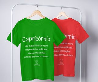 Nome do produtoT-Shirt Masculina Básica Cores I - Capricórnio - Coleção Diversas