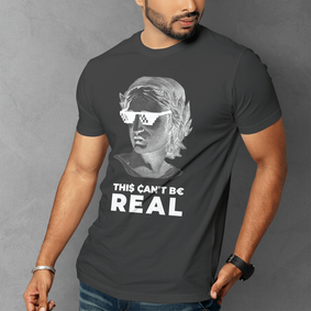 CAMISETA THIS CAN'T BE REAL (ISSO NÃO PODE SER REAL) - ESTAMPA BRANCA