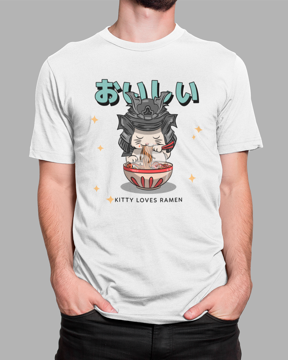 Nome do produtoCamiseta Kitty Loves Ramen