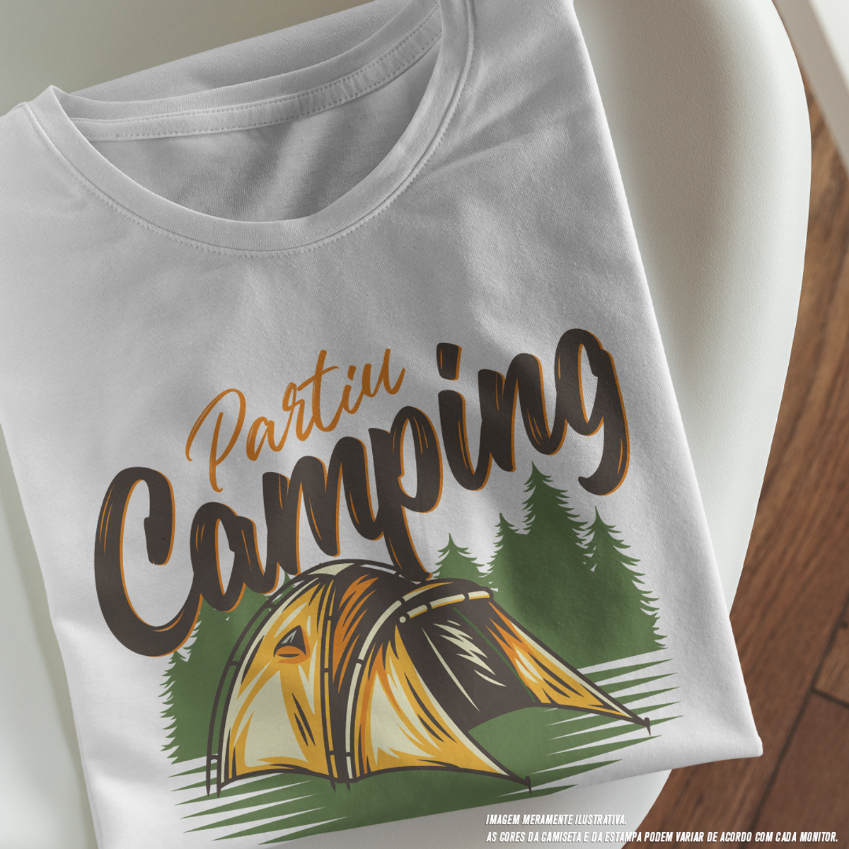 Nome do produtoCamiseta Masculina Partiu Camping