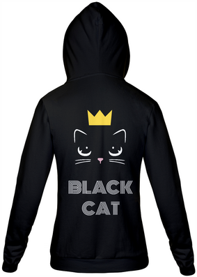 Moletom masculino black cat