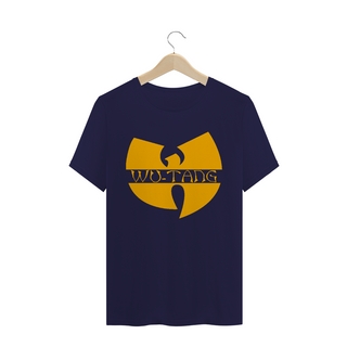 Nome do produtoCamiseta de Malha Quality Wu Tang Clan Logo Texto Tradicional Amarelo