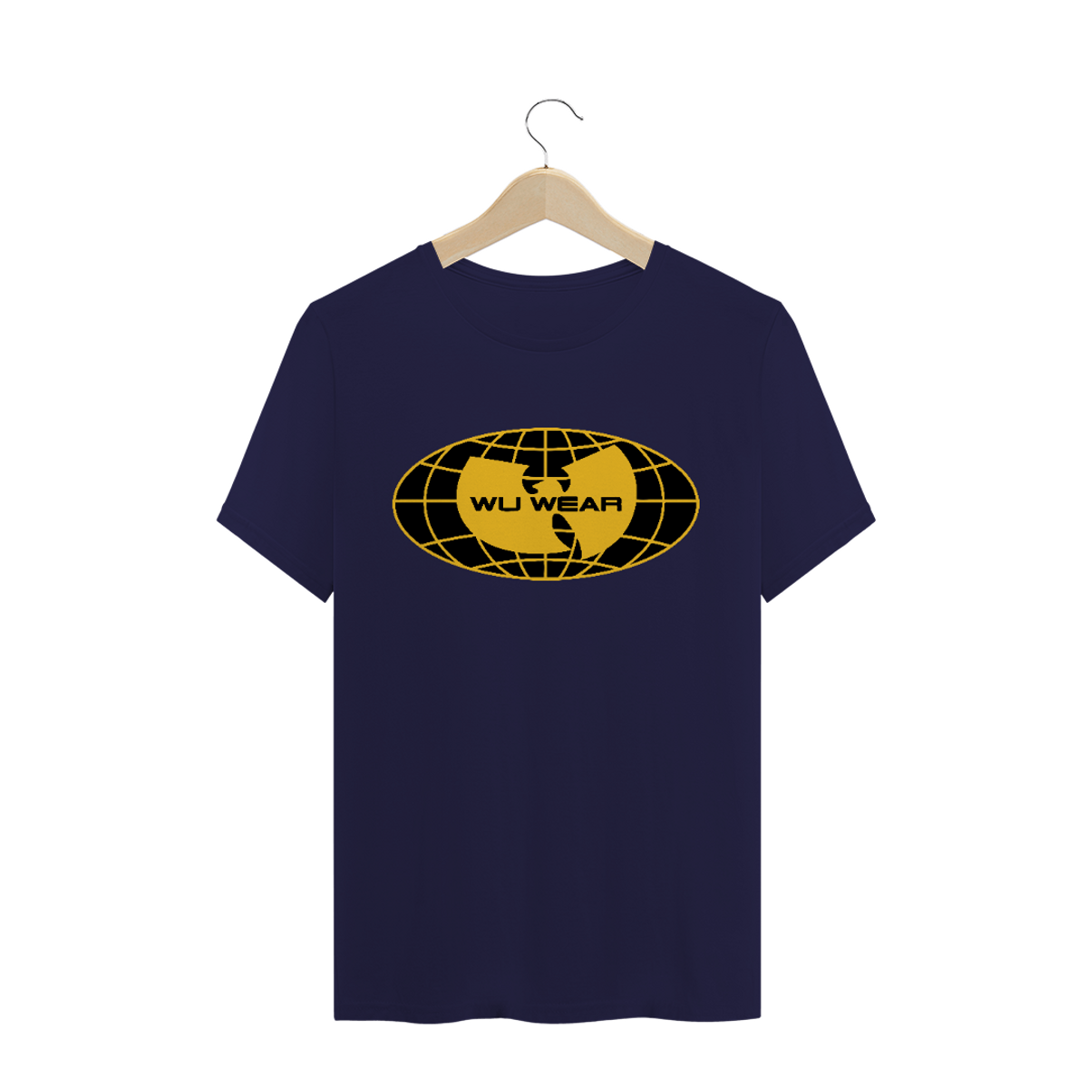 Nome do produto: Camiseta de Malha Quality Wu Tang Clan Wu Wear Globo Amarelo
