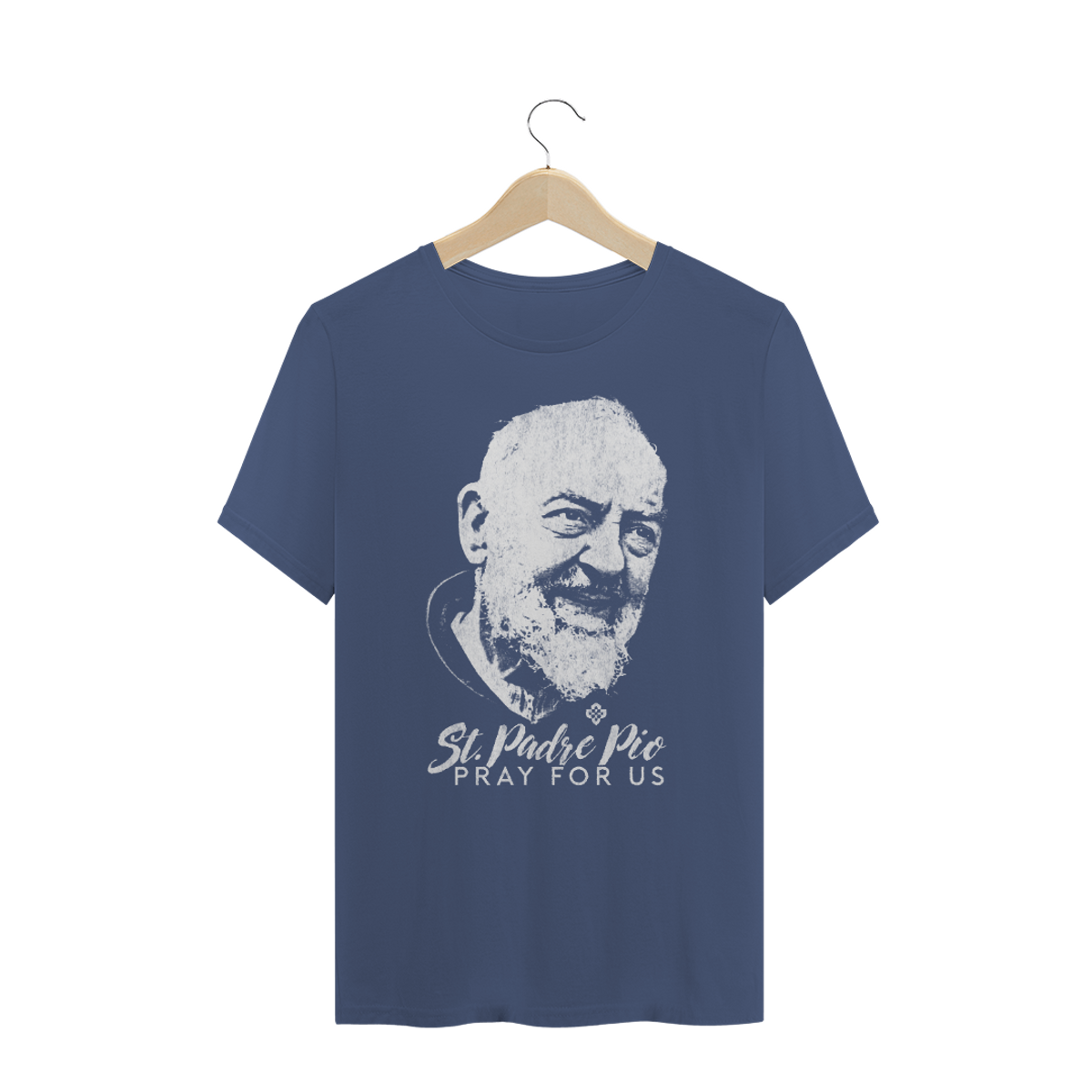 Nome do produto: Camiseta Masculina São Padre Pio