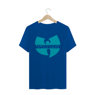 Nome do produtoCamiseta de Malha Quality Wu Tang Clan Logo Texto Tradicional Azul