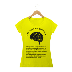 Nome do produto  Camiseta Leia Como um Disléxico | Feminina