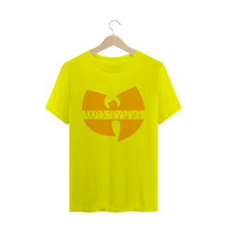 Nome do produtoCamiseta de Malha Quality Wu Tang Clan Logo Texto Tradicional Amarelo