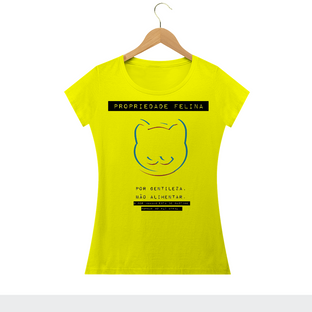 Nome do produtoCamiseta Feminina Propriedade Felina