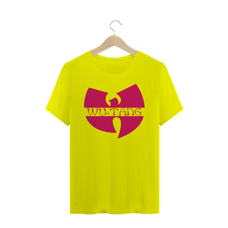 Nome do produtoCamiseta de Malha Quality Wu Tang Clan Logo Texto Tradicional Vermelho Escuro