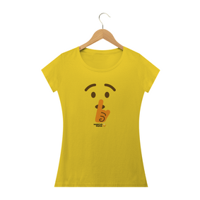 Camiseta Emoji Shhh Vazado fem.