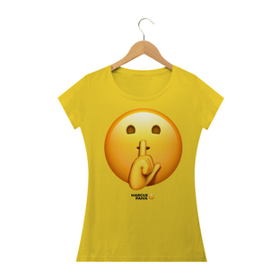 Nome do produtoCamiseta Emoji Shhh fem.