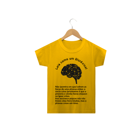 Camiseta Leia Como um Disléxico | Infantil