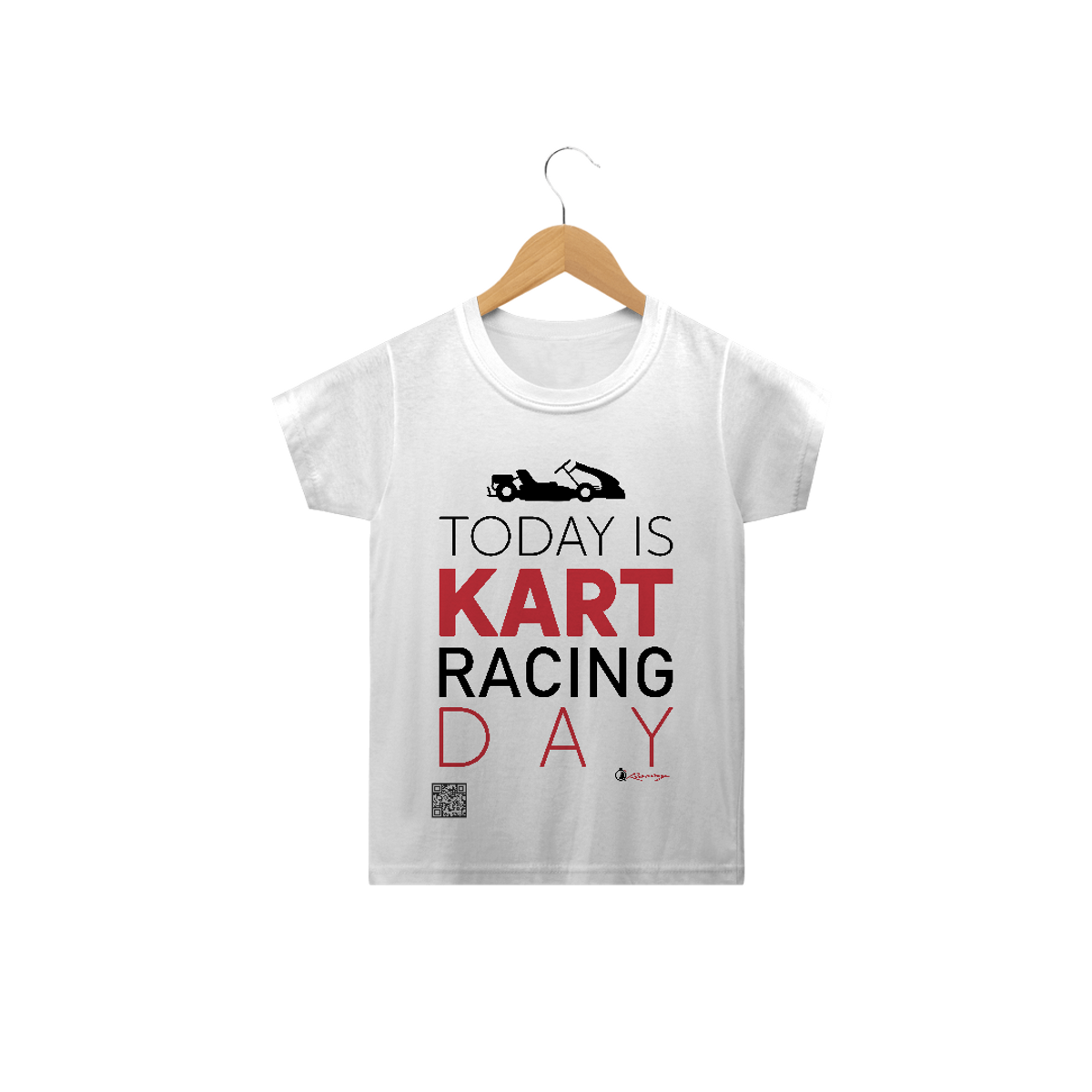 Nome do produto: T-Shirt Classic Infantil Quick Racing | Today is Kart Racing Day.