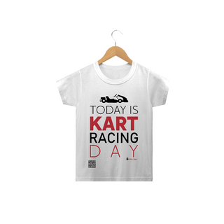 Nome do produtoT-Shirt Classic Infantil Quick Racing | Today is Kart Racing Day.