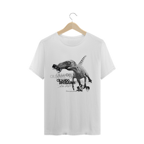 Nome do produto  Camiseta Dinossauro Santanaraptor Branca