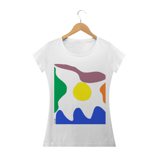 Camiseta baby long feminina color Pinceladu