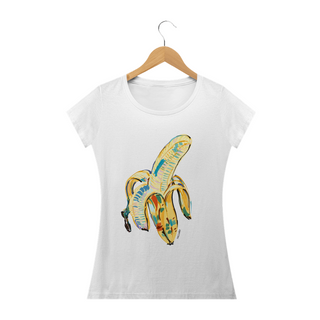 camiseta feminina arte pintura banana Pincelandu