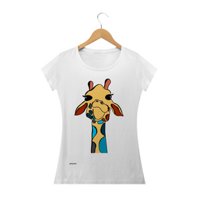 Camiseta baby long branca Girafinha 