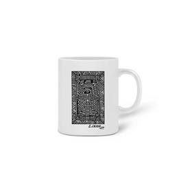 Caneca Black and White  Abstract Surfer