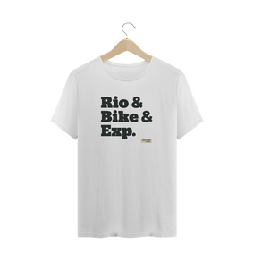 Nome do produto  Camiseta Masculina Rio & Bike & Exp. - Branca