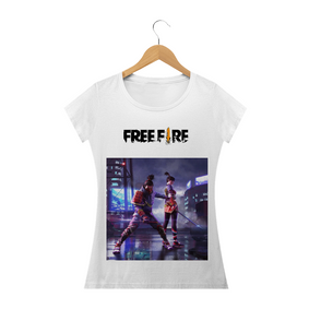 Camiseta Camisa Long Free Fire Feminina