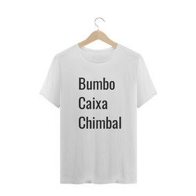 Camiseta bumbo caixa chimbal
