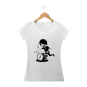camiseta feminina baterista
