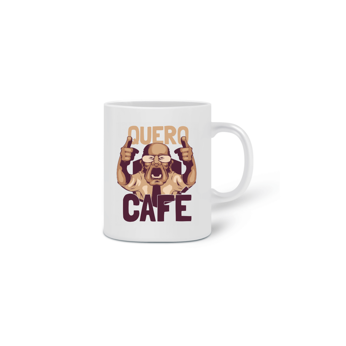 Nome do produto: Caneca Quero Café Meme