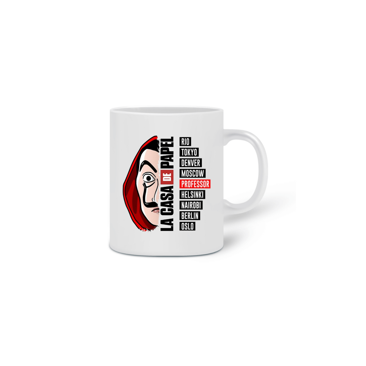 Nome do produto: Caneca La Casa de Papel - personagens