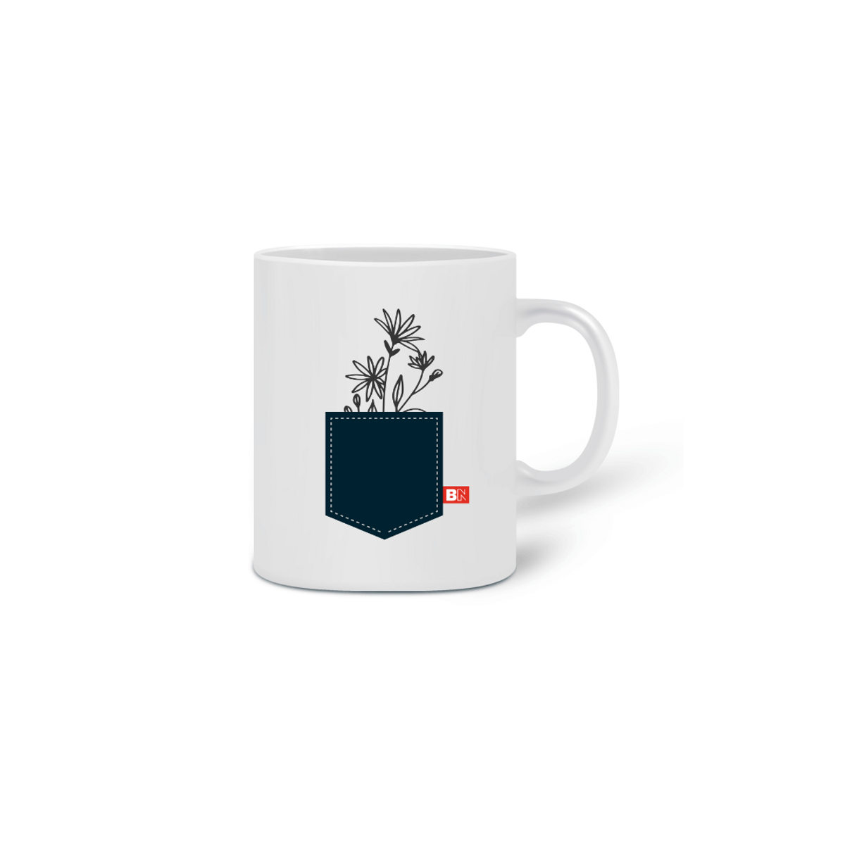 Nome do produto: Caneca levo flores no bolso